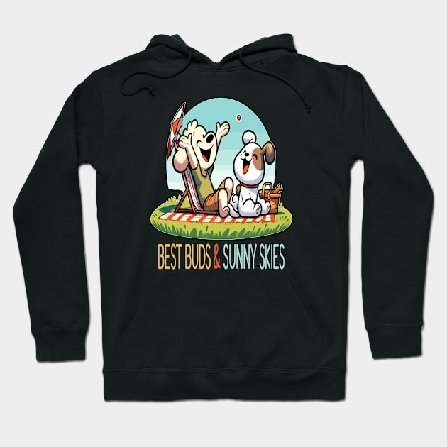 Picnic Pals - Best Buds and Sunny Skies Hoodie by maknatess